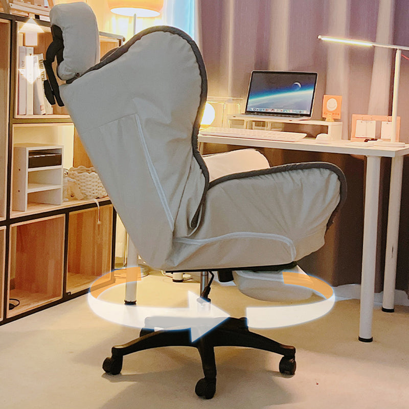Contemporary Office Chair Nylon Base Swivel Rolling Task Chair with Wheels