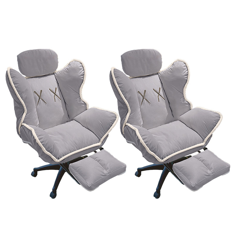 Contemporary Office Chair Nylon Base Swivel Rolling Task Chair with Wheels