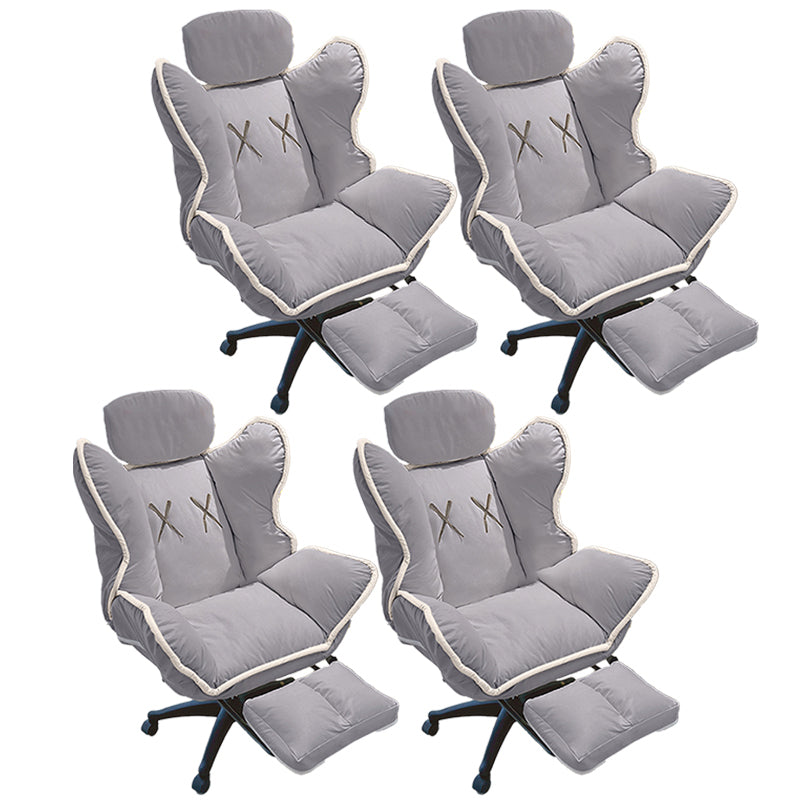 Contemporary Office Chair Nylon Base Swivel Rolling Task Chair with Wheels