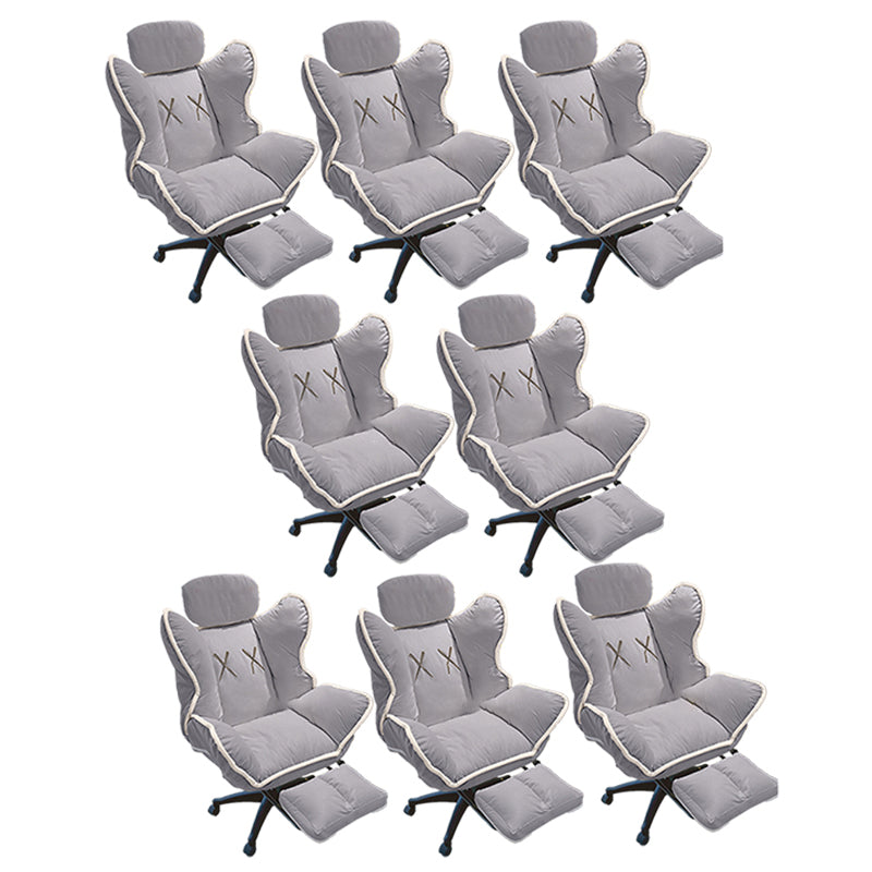 Contemporary Office Chair Nylon Base Swivel Rolling Task Chair with Wheels