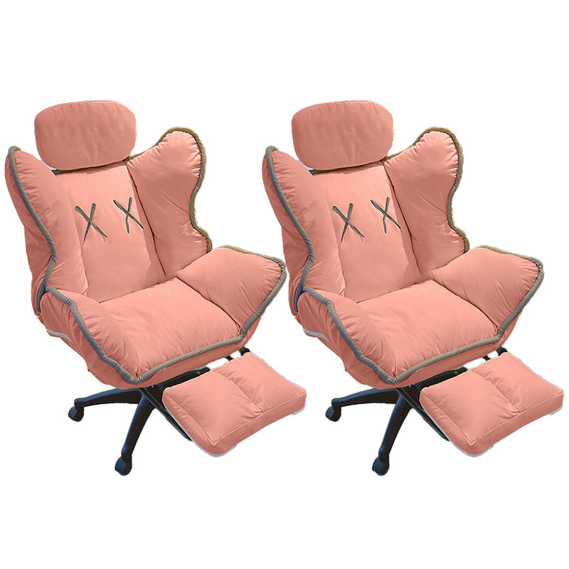 Contemporary Office Chair Nylon Base Swivel Rolling Task Chair with Wheels