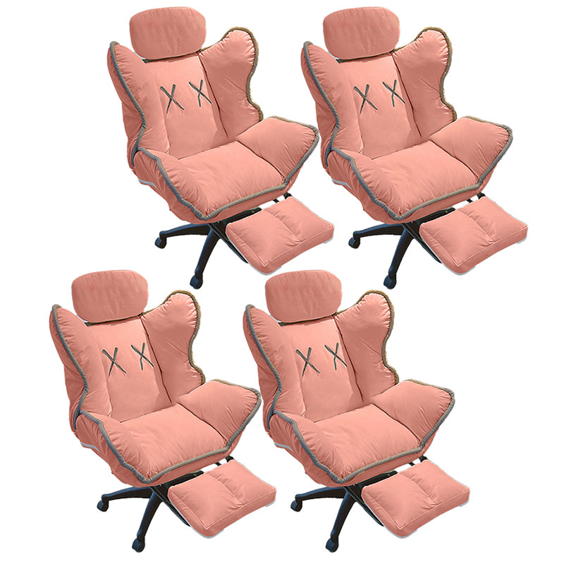 Contemporary Office Chair Nylon Base Swivel Rolling Task Chair with Wheels