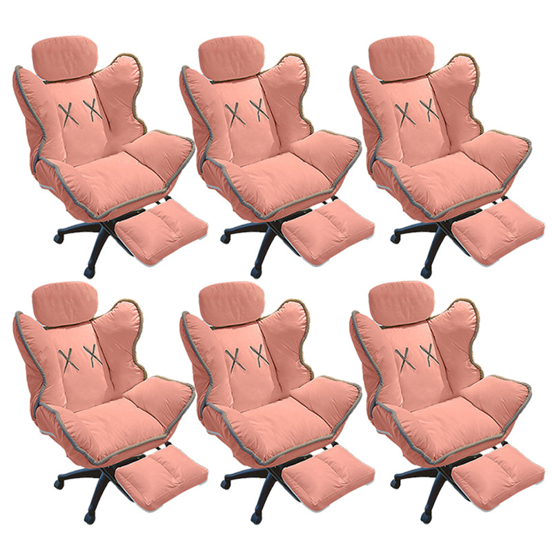 Contemporary Office Chair Nylon Base Swivel Rolling Task Chair with Wheels