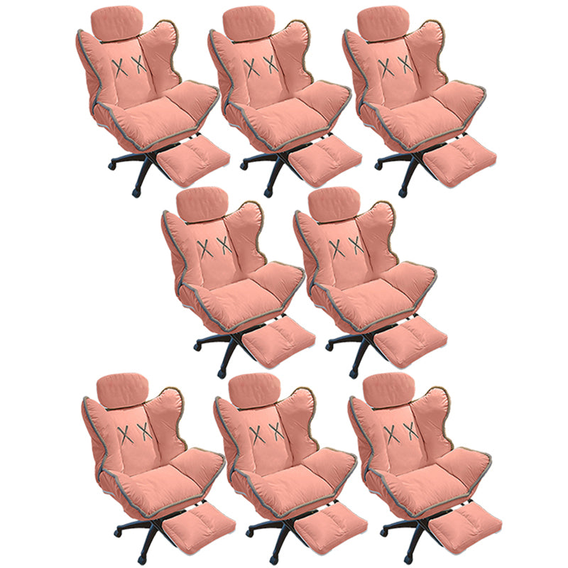 Contemporary Office Chair Nylon Base Swivel Rolling Task Chair with Wheels
