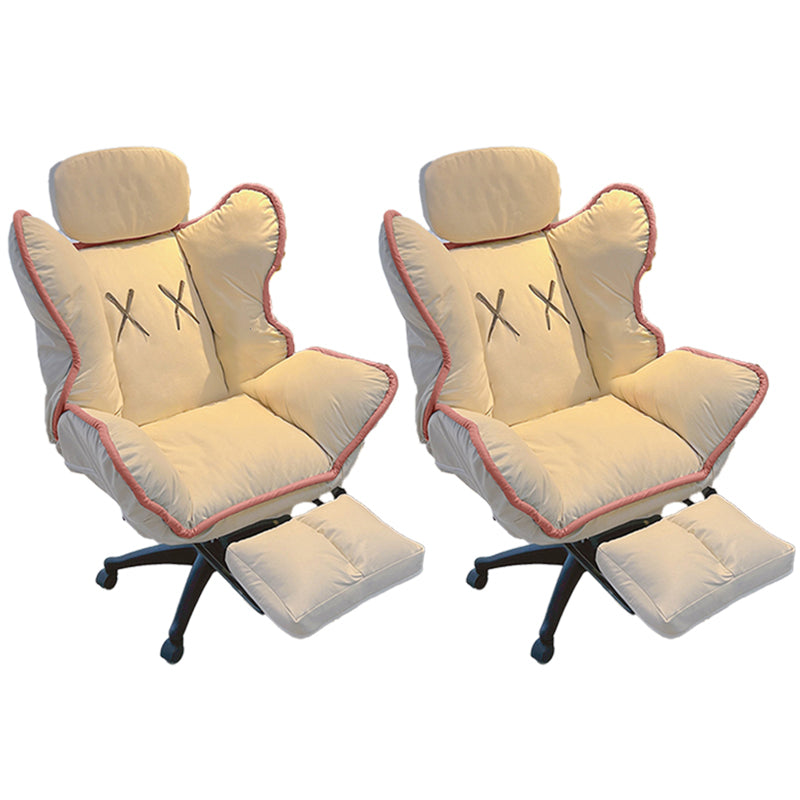 Contemporary Office Chair Nylon Base Swivel Rolling Task Chair with Wheels
