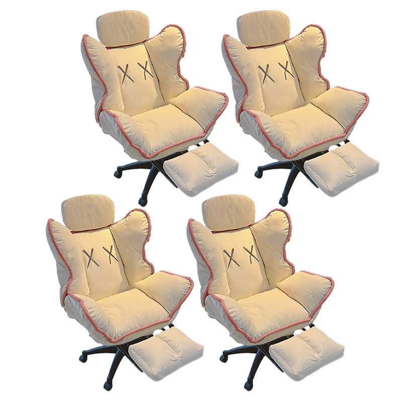 Contemporary Office Chair Nylon Base Swivel Rolling Task Chair with Wheels