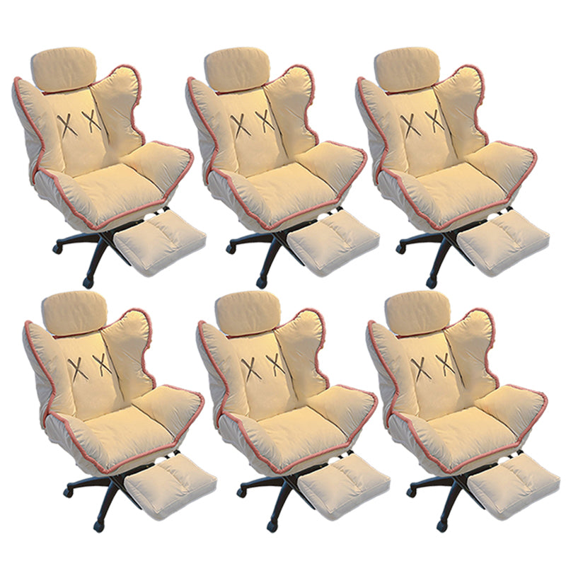 Contemporary Office Chair Nylon Base Swivel Rolling Task Chair with Wheels