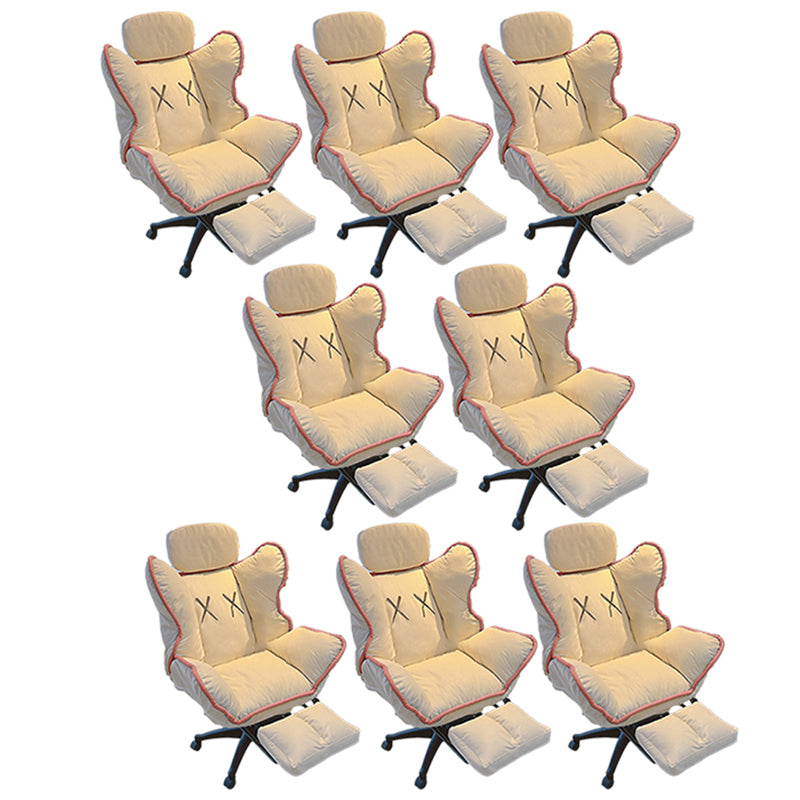 Contemporary Office Chair Nylon Base Swivel Rolling Task Chair with Wheels