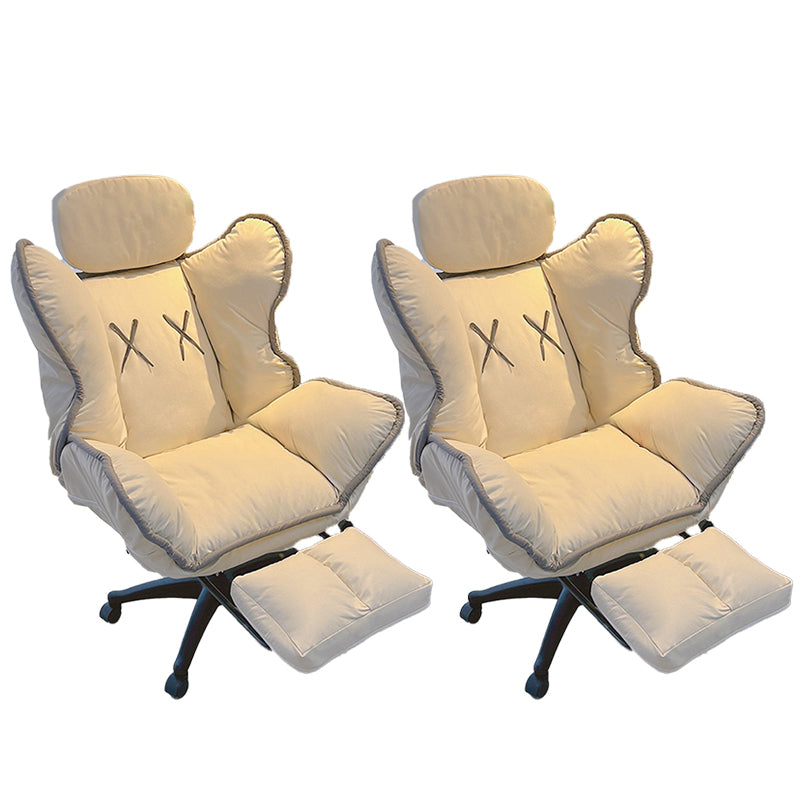 Contemporary Office Chair Nylon Base Swivel Rolling Task Chair with Wheels