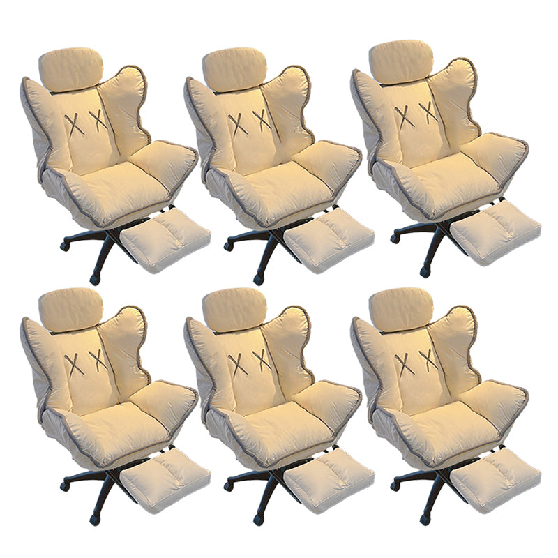 Contemporary Office Chair Nylon Base Swivel Rolling Task Chair with Wheels