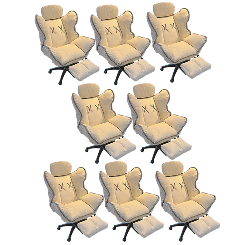 Contemporary Office Chair Nylon Base Swivel Rolling Task Chair with Wheels