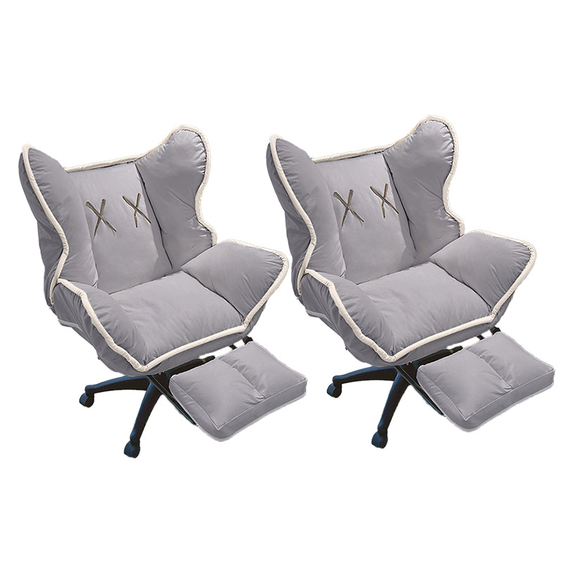 Contemporary Office Chair Nylon Base Swivel Rolling Task Chair with Wheels