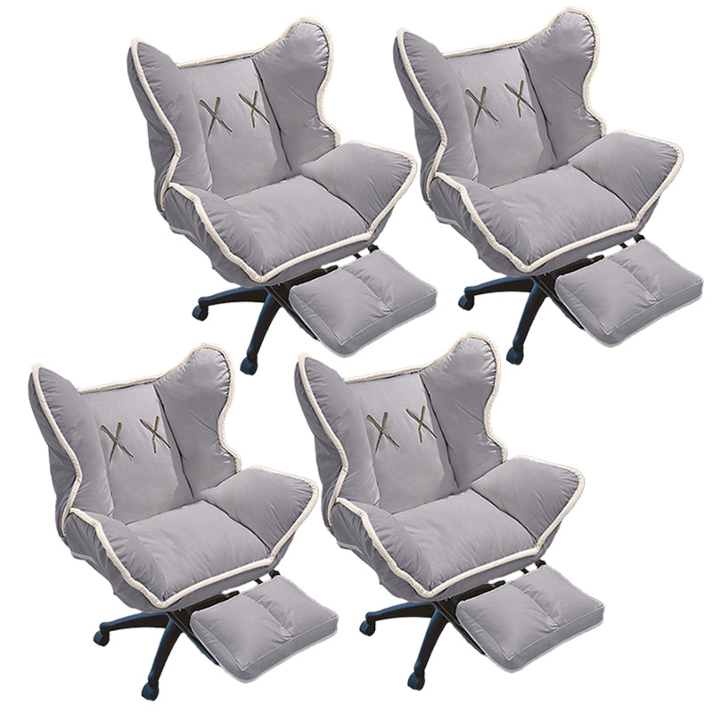 Contemporary Office Chair Nylon Base Swivel Rolling Task Chair with Wheels