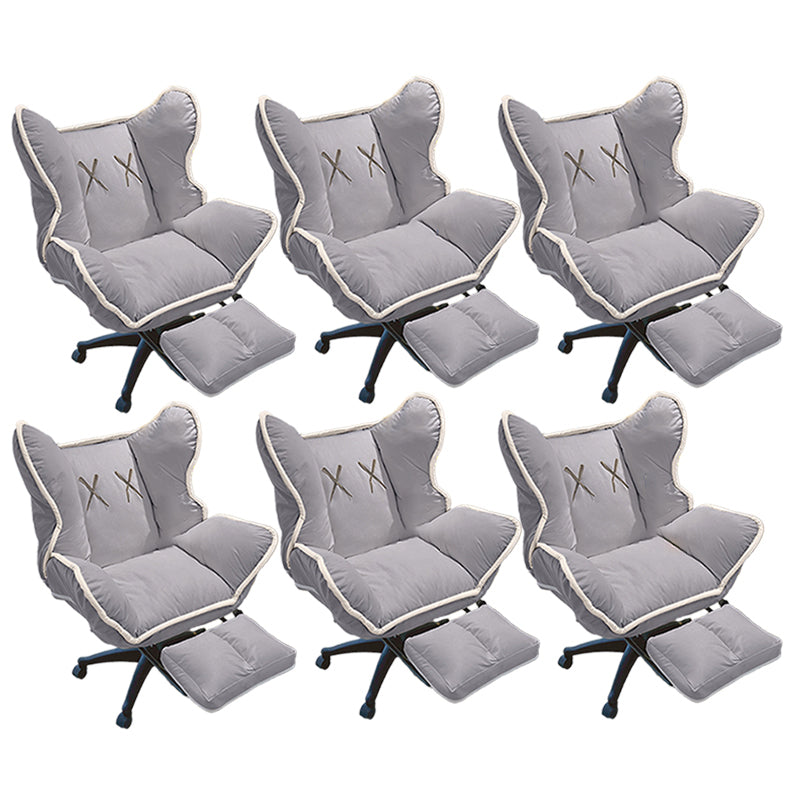 Contemporary Office Chair Nylon Base Swivel Rolling Task Chair with Wheels