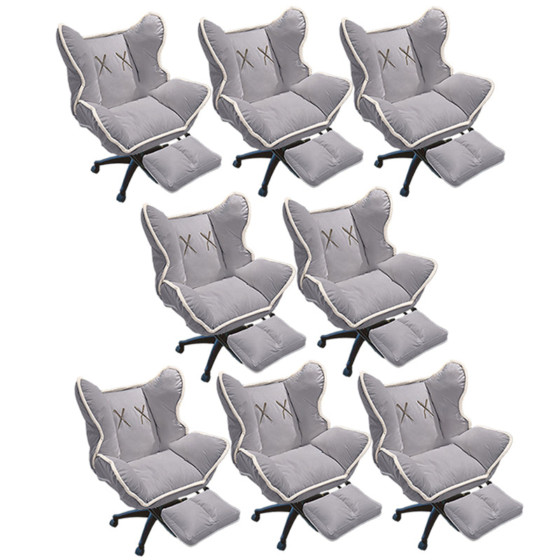 Contemporary Office Chair Nylon Base Swivel Rolling Task Chair with Wheels