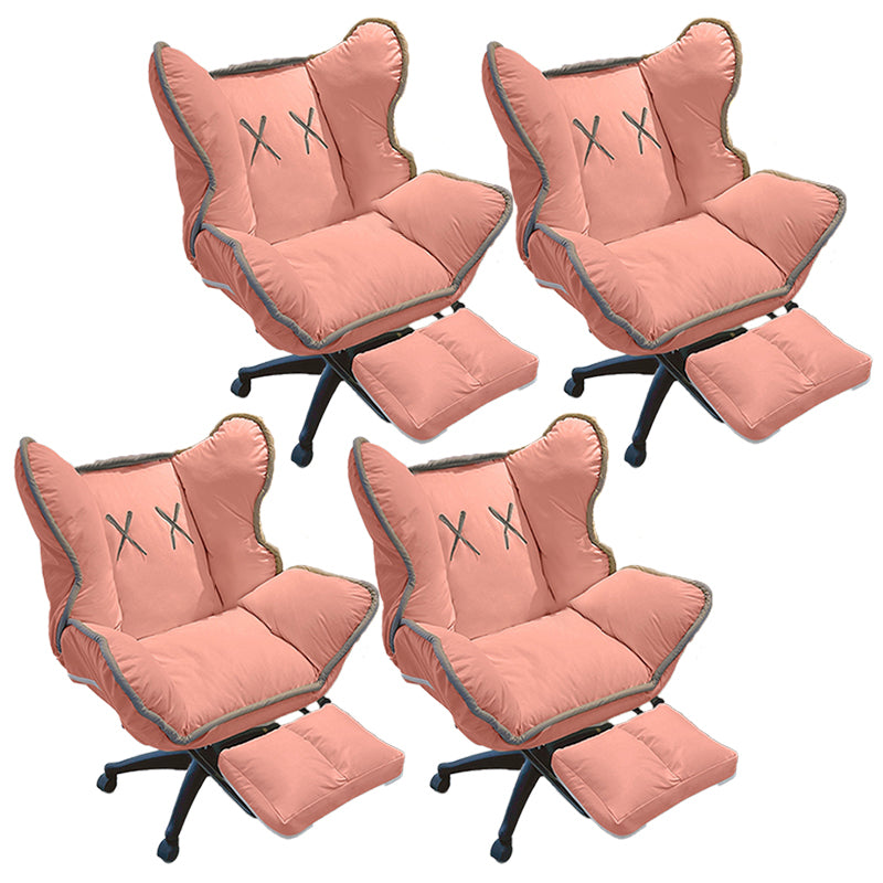 Contemporary Office Chair Nylon Base Swivel Rolling Task Chair with Wheels