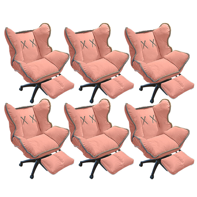 Contemporary Office Chair Nylon Base Swivel Rolling Task Chair with Wheels