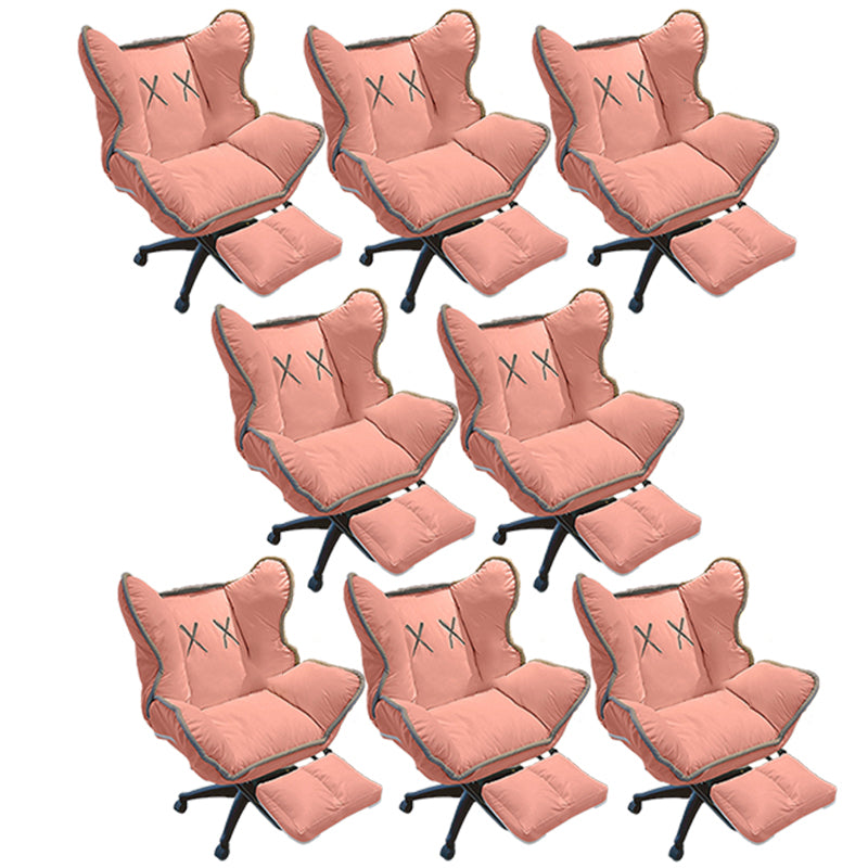 Contemporary Office Chair Nylon Base Swivel Rolling Task Chair with Wheels