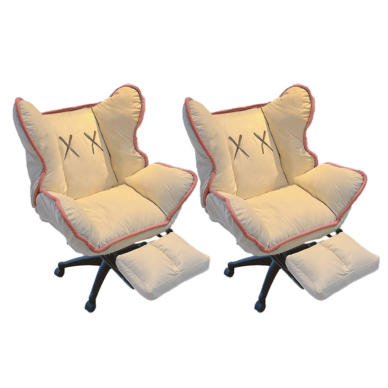 Contemporary Office Chair Nylon Base Swivel Rolling Task Chair with Wheels