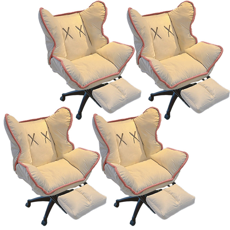 Contemporary Office Chair Nylon Base Swivel Rolling Task Chair with Wheels