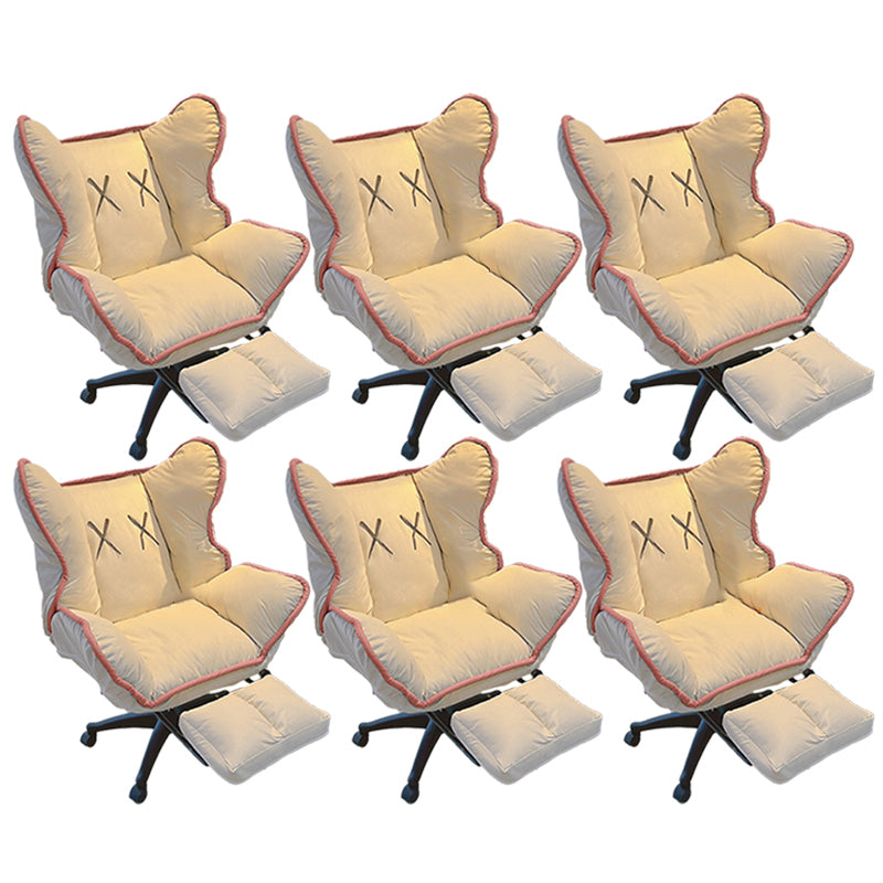 Contemporary Office Chair Nylon Base Swivel Rolling Task Chair with Wheels