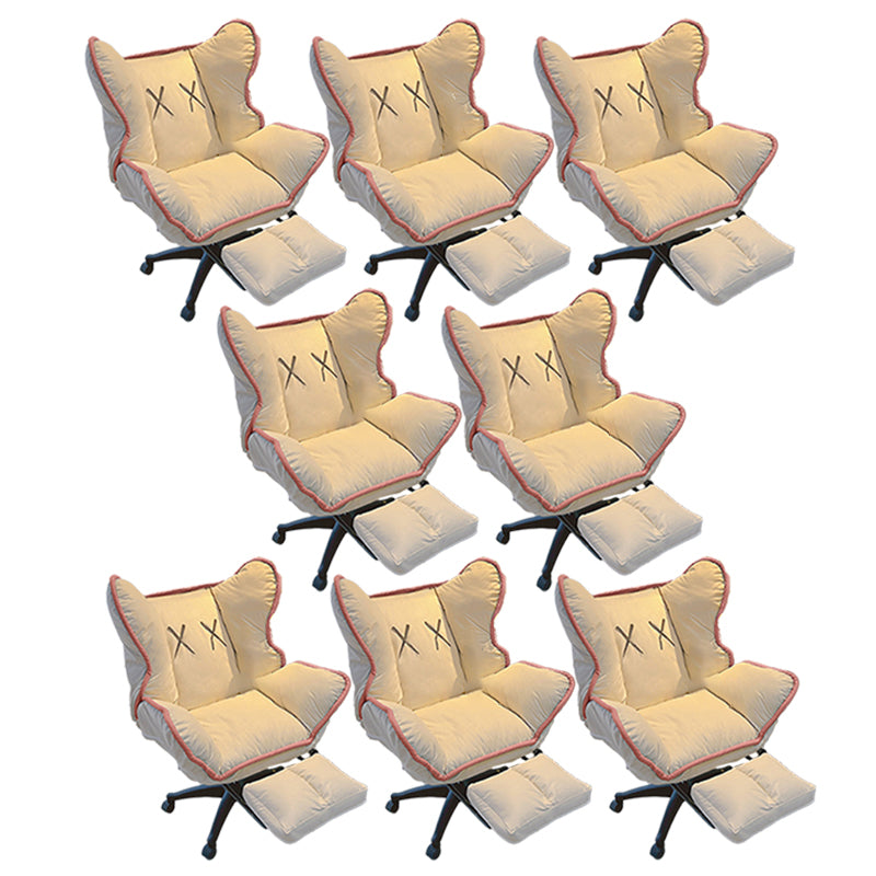 Contemporary Office Chair Nylon Base Swivel Rolling Task Chair with Wheels