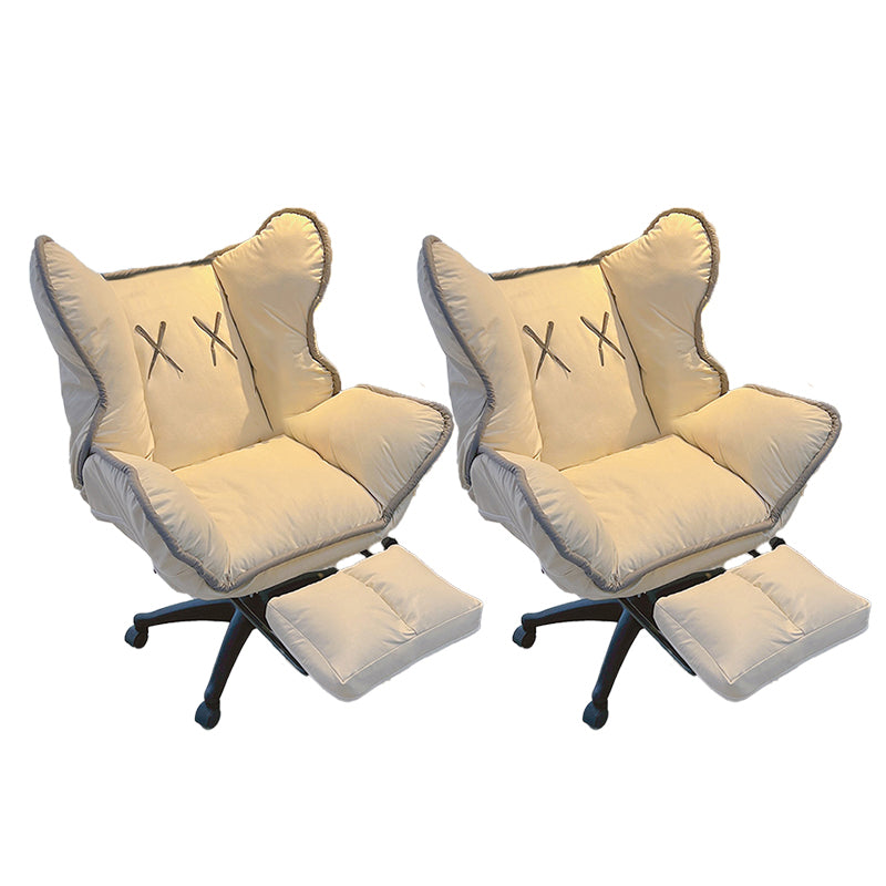 Contemporary Office Chair Nylon Base Swivel Rolling Task Chair with Wheels