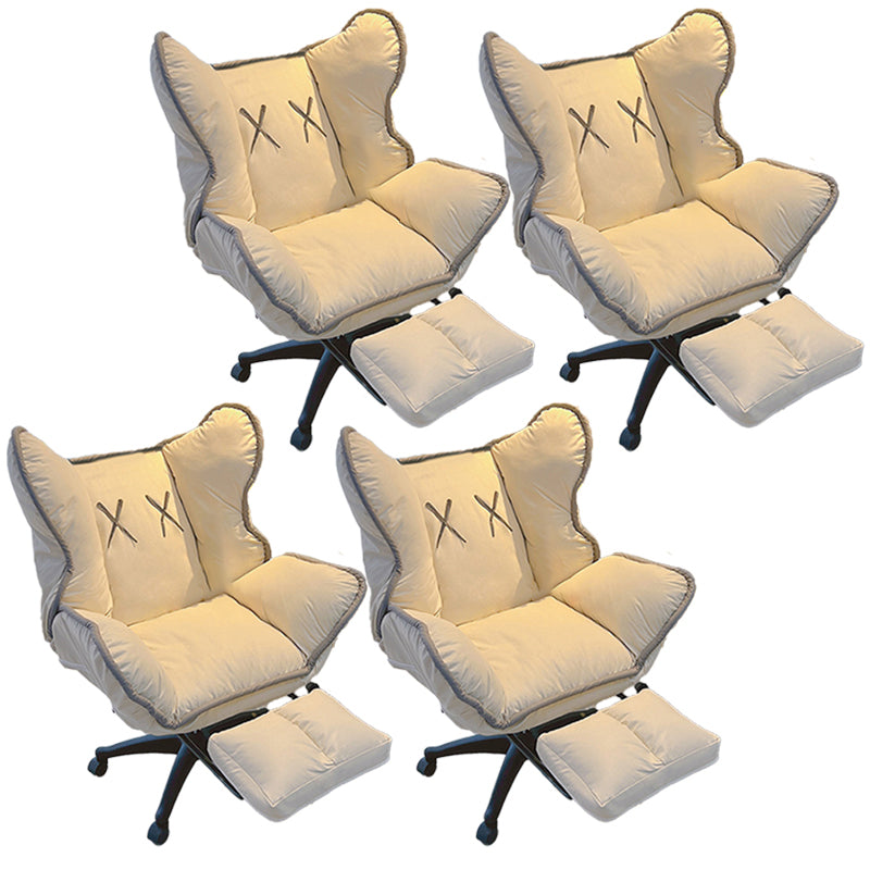 Contemporary Office Chair Nylon Base Swivel Rolling Task Chair with Wheels