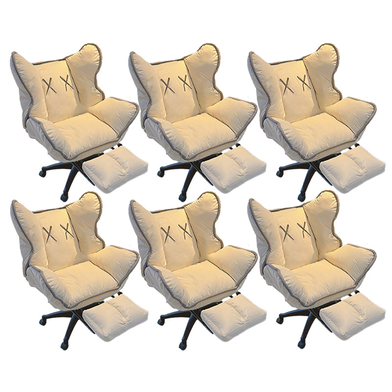 Contemporary Office Chair Nylon Base Swivel Rolling Task Chair with Wheels