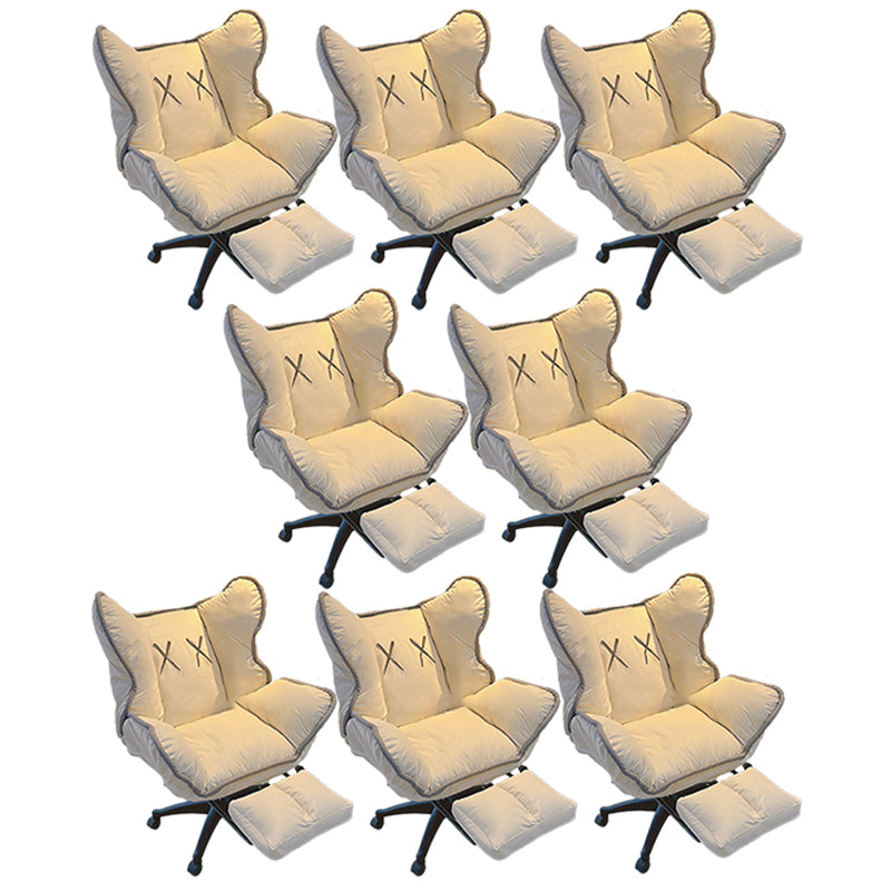Contemporary Office Chair Nylon Base Swivel Rolling Task Chair with Wheels