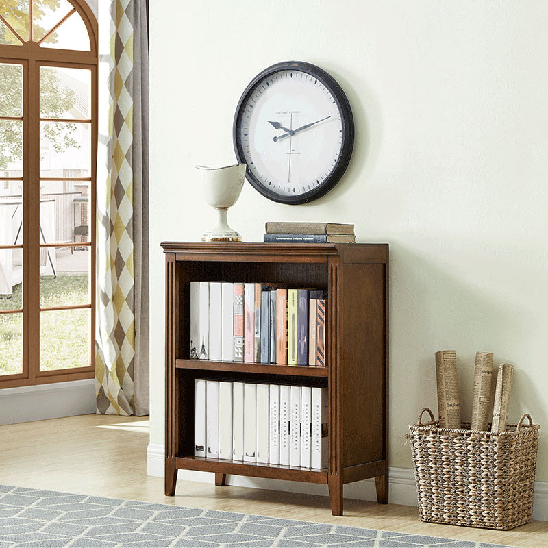 Contemporary Closed Back Standard Bookshelf Wooden Bookcase for Study Room