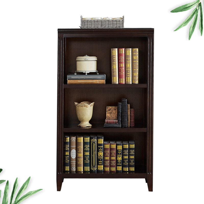 Contemporary Closed Back Standard Bookshelf Wooden Bookcase for Study Room