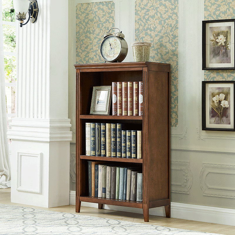 Contemporary Closed Back Standard Bookshelf Wooden Bookcase for Study Room