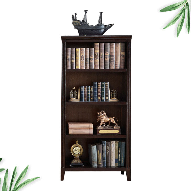 Contemporary Closed Back Standard Bookshelf Wooden Bookcase for Study Room