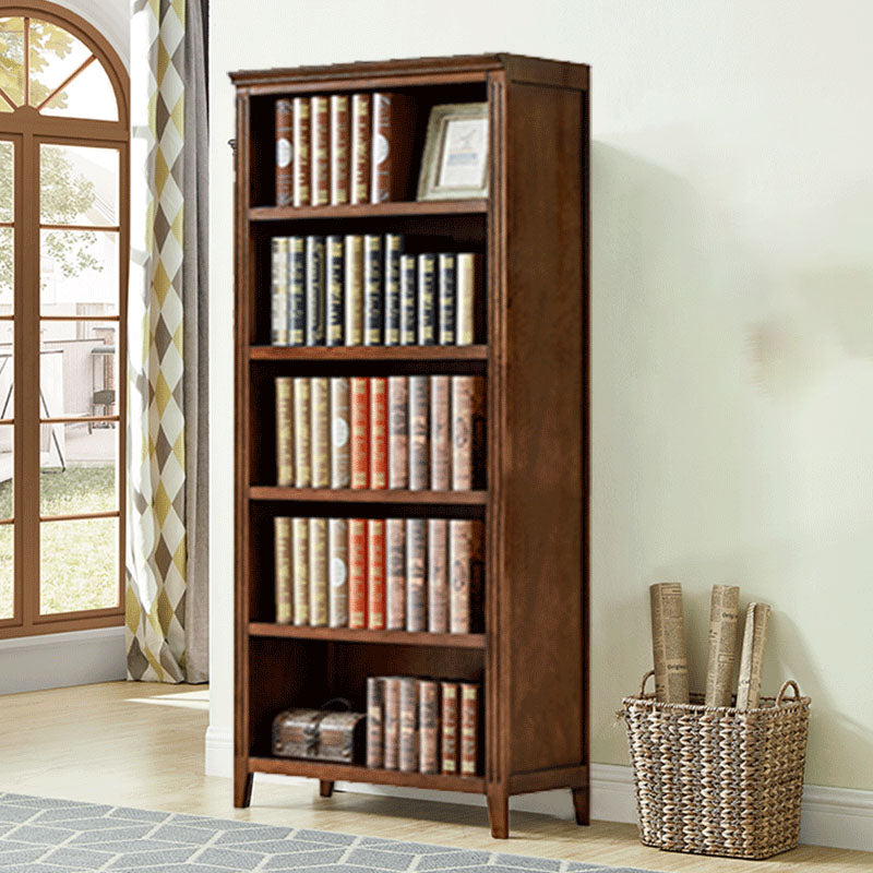 Contemporary Closed Back Standard Bookshelf Wooden Bookcase for Study Room