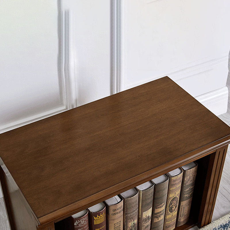 Contemporary Closed Back Standard Bookshelf Wooden Bookcase for Study Room