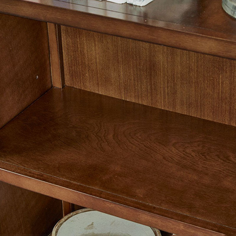 Contemporary Closed Back Standard Bookshelf Wooden Bookcase for Study Room