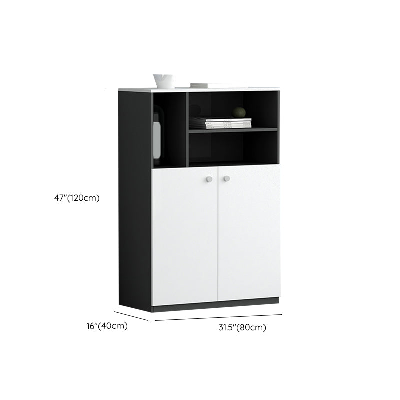 Modern File Cabinet Wood Vertical Home or Office Storage Shelves File Cabinet