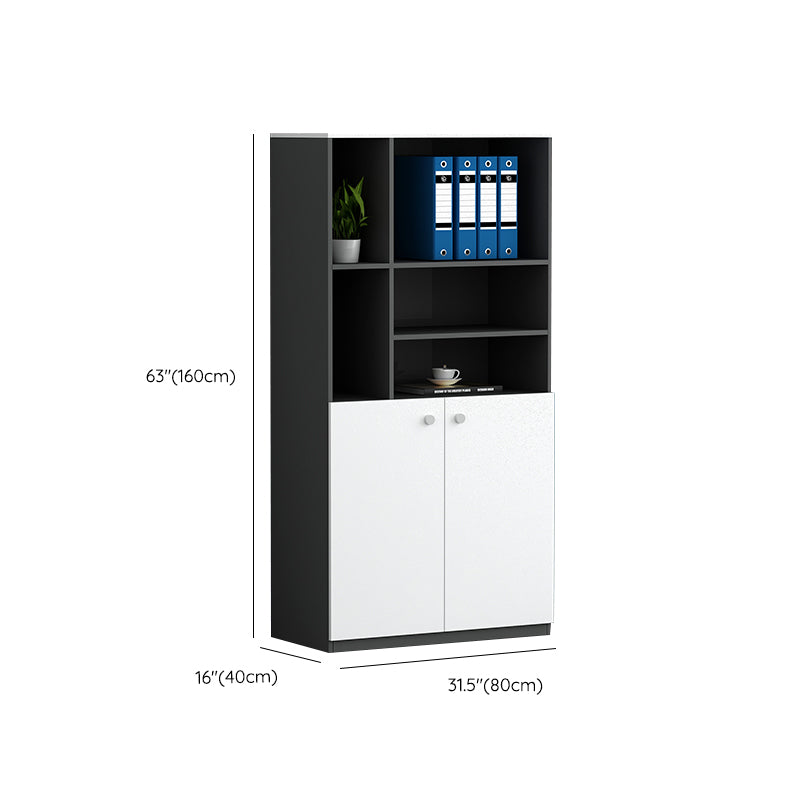 Modern File Cabinet Wood Vertical Home or Office Storage Shelves File Cabinet