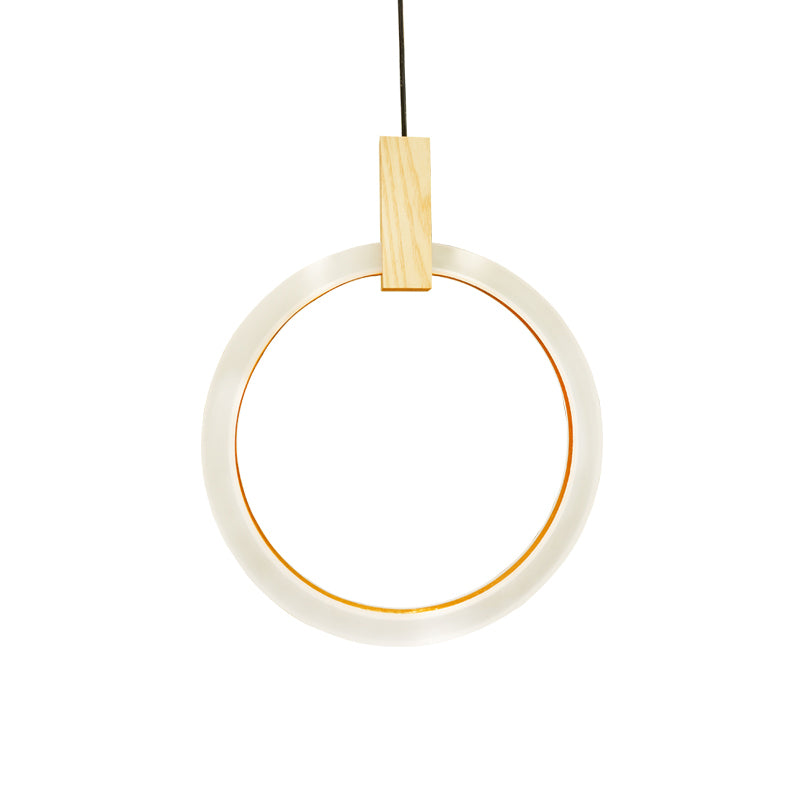 1/3-Licht-Schlafzimmer-Suspension Anhänger mit Ring Acrylschatten weiß hängende Deckenleuchte, 8 "/12"/16 "Dia