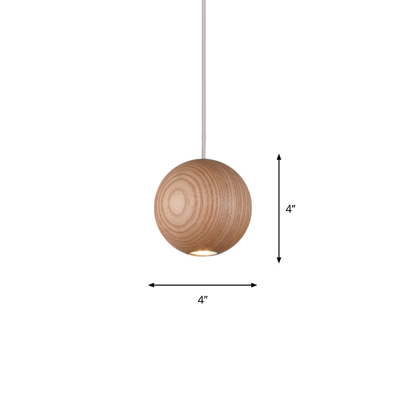 Ball LED Cluster Pendant Light Modern Wooden 1/7/10/16-Head Living Room Ceiling Light Fixture Kit
