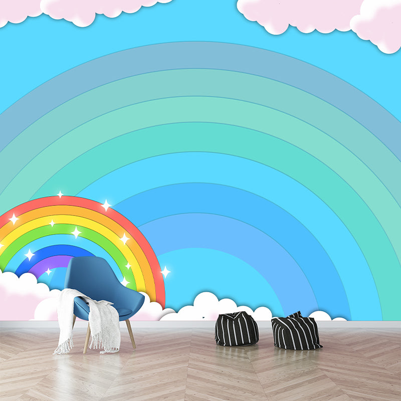 Environmental Cartoon Rainbow Illustration Wallpaper Bedroom Wall Mural
