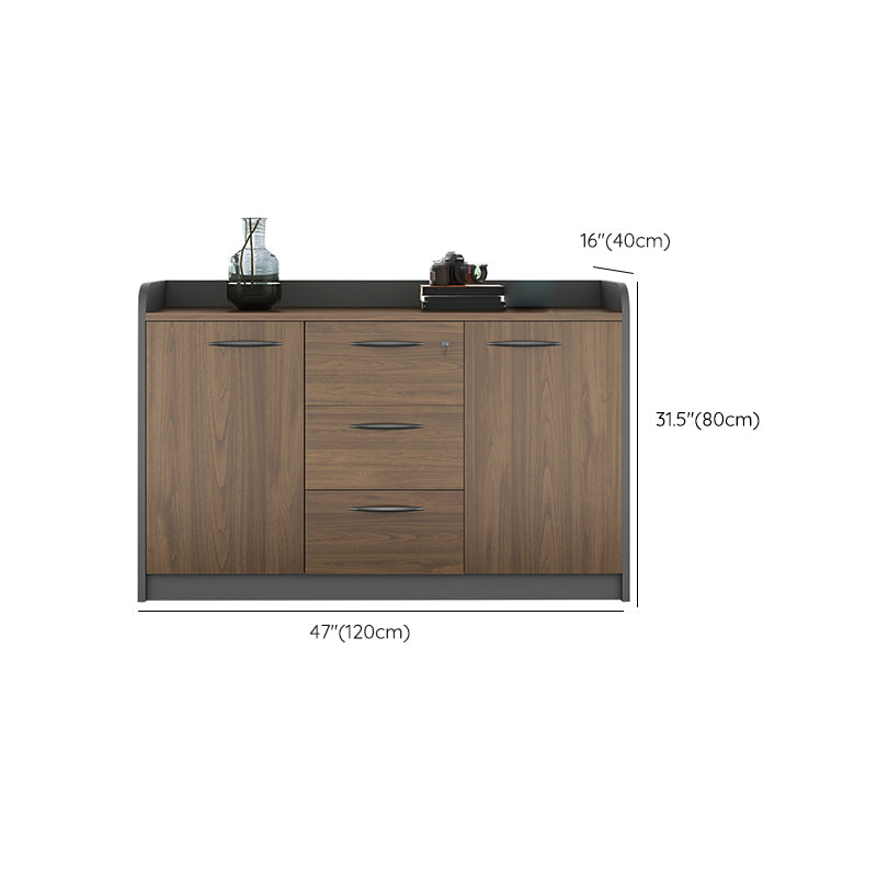 Medieval Modern Cabinet Steel Wooden Frame Storage File Cabinet