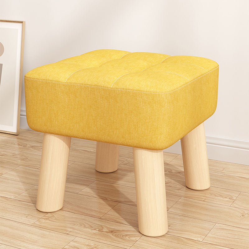 Modernism Ottoman Velvet Upholstered Fade Resistant Square Ottoman