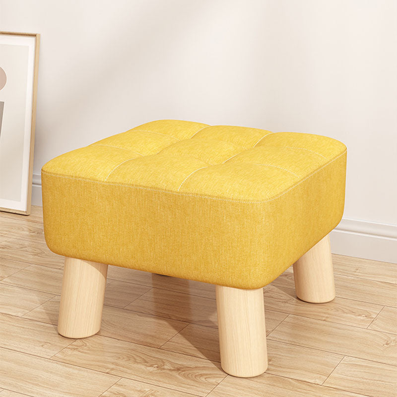 Modernism Ottoman Velvet Upholstered Fade Resistant Square Ottoman