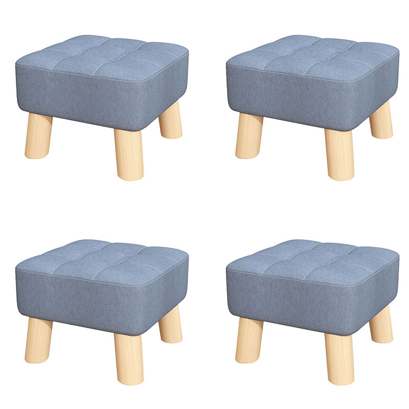Modernism Ottoman Velvet Upholstered Fade Resistant Square Ottoman