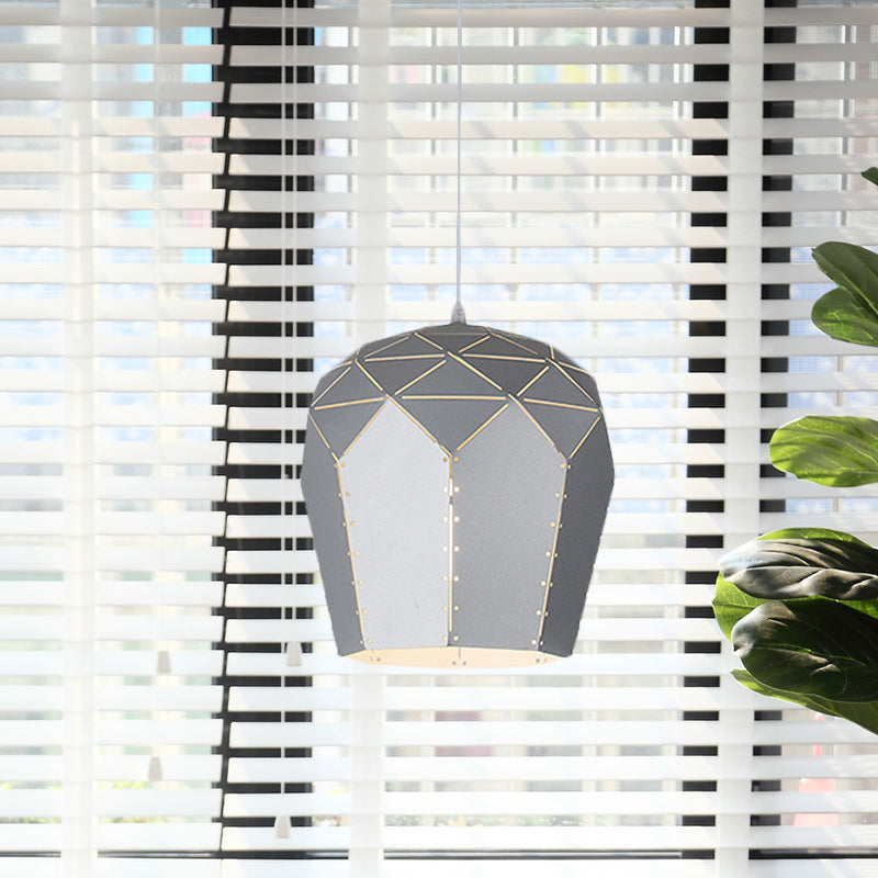 Enclavage de verre à vin moderne Metal 1 clair plafonnier léger léger en rose / gris