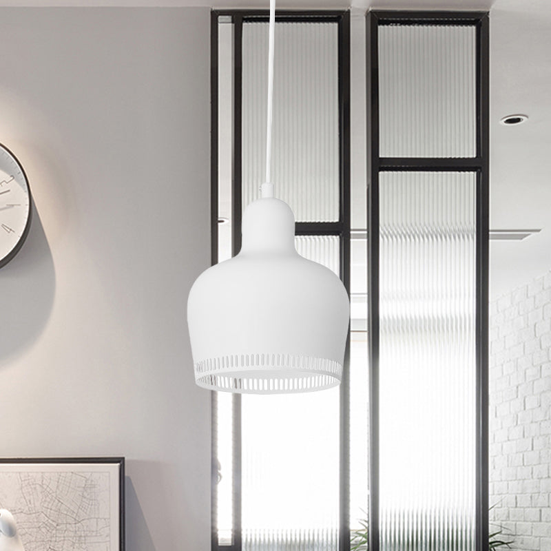 Posteo de suspensión Bell Drop de metal nórdico 1 Rosa claro/azul/amarillo Luz de techo colgante para dormitorio