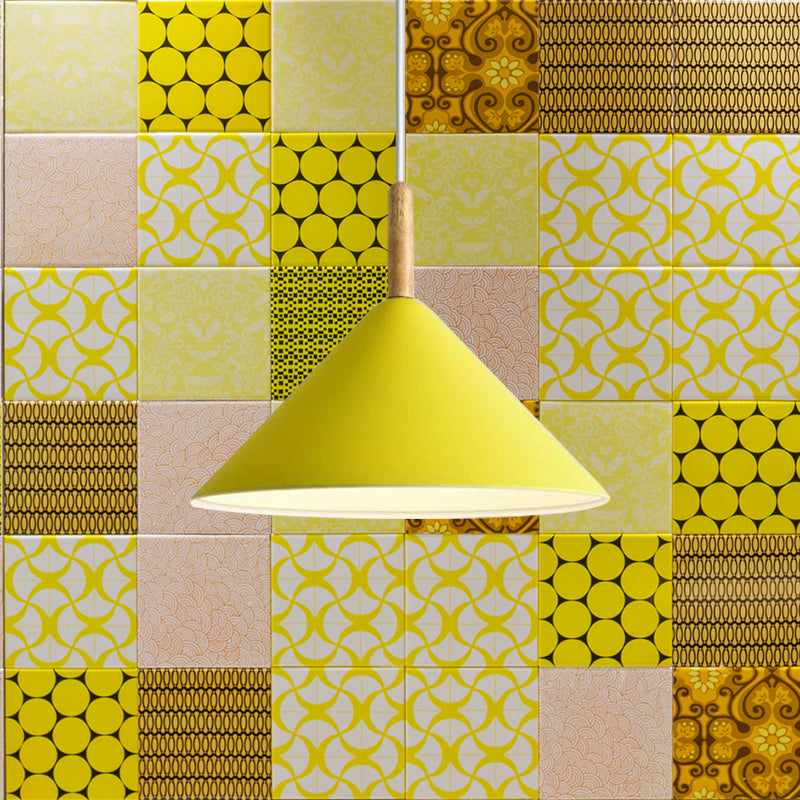 Cône Hanging Light Métal moderne 1 PENDANT LEULLE / BLUE LUMIN