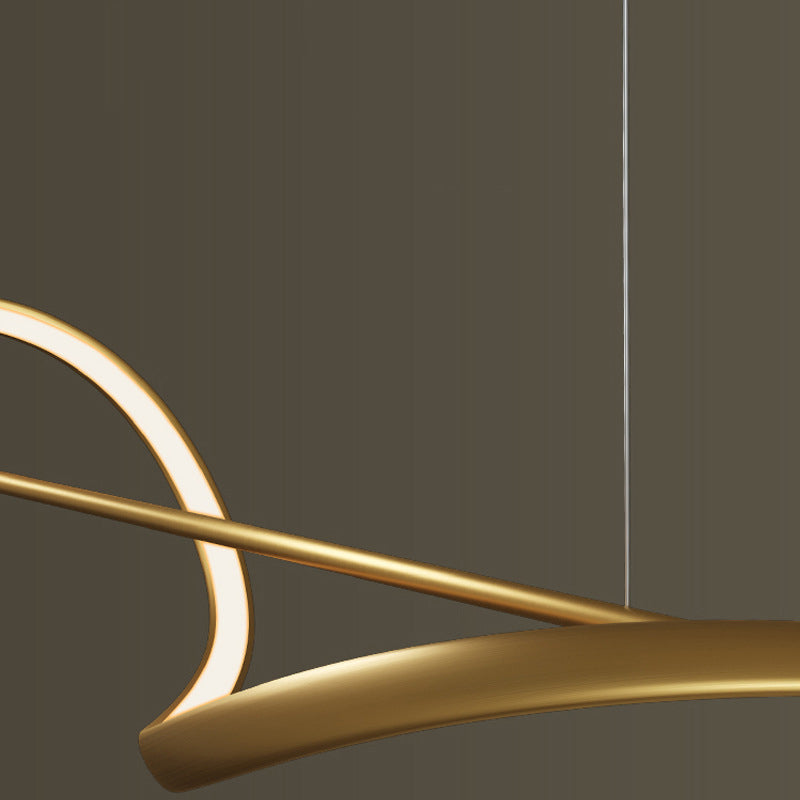 Unique Shape Modern Pendant Lighting Fixtures Metal 1 Light Island Light Fixture